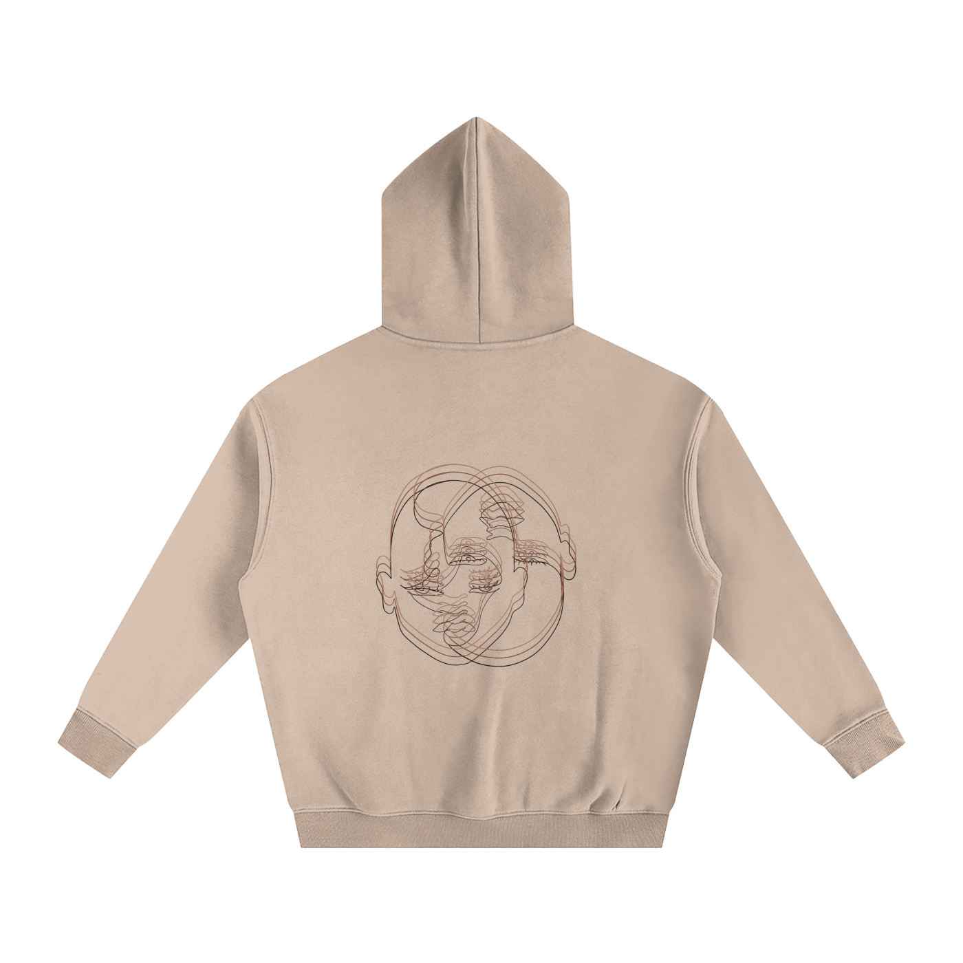 YIN YANG Oversized Fleece Hoodie