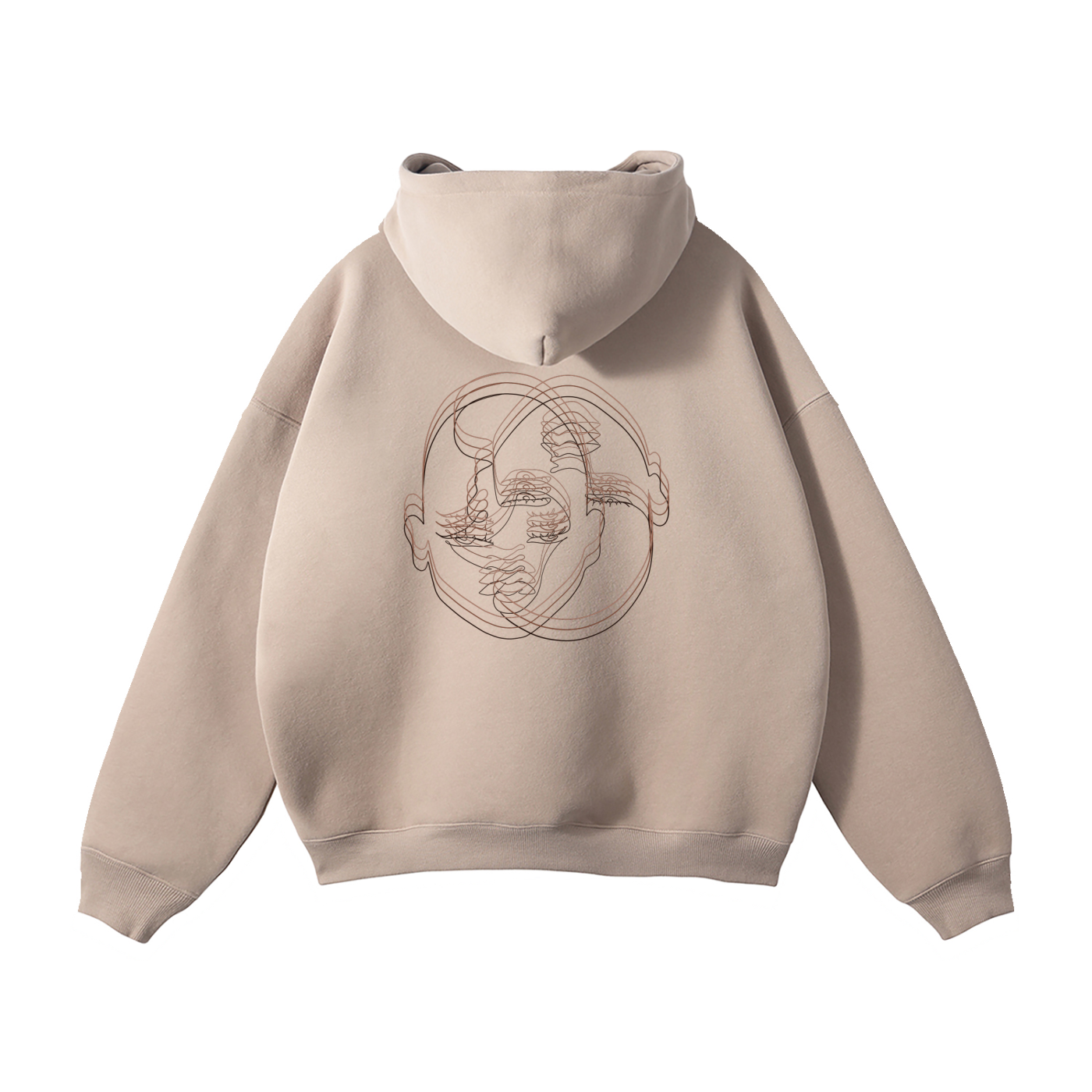 YIN YANG Oversized Fleece Hoodie
