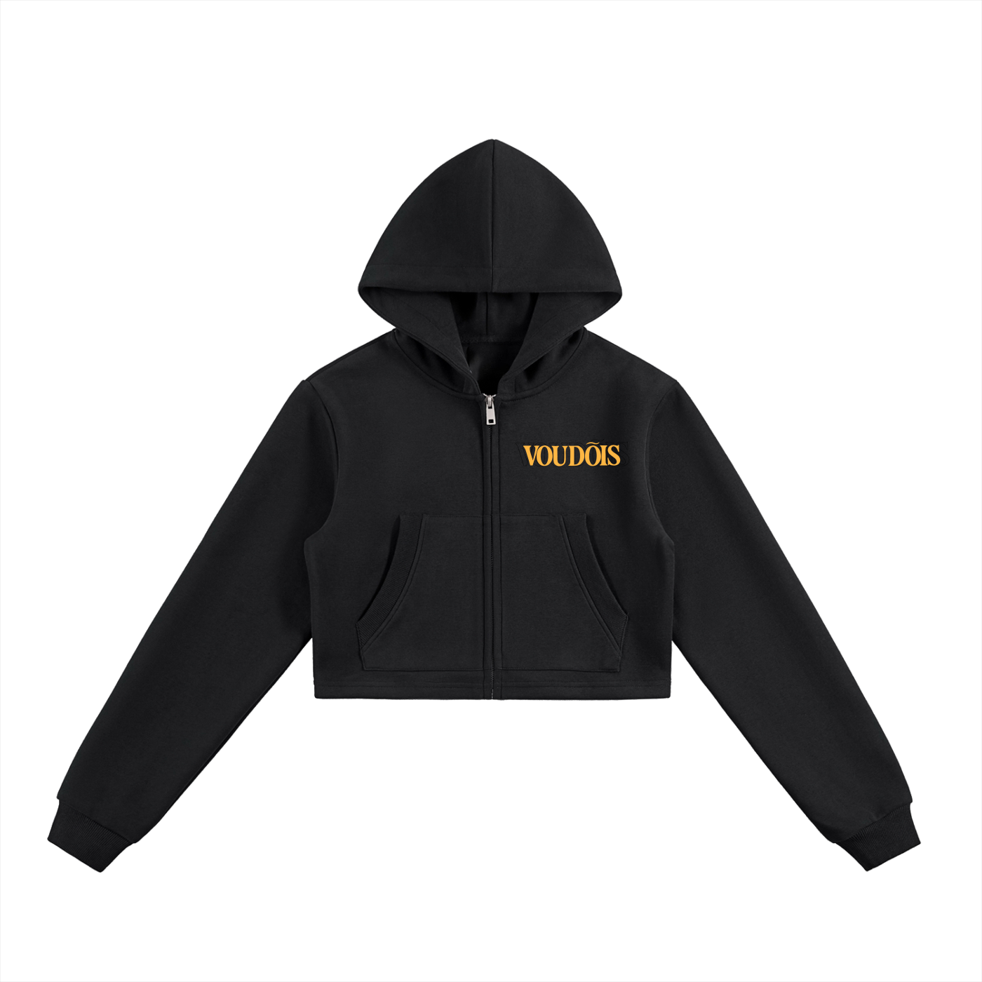 Voudõis Betty Boop Essential Cropped Zip Up Hoodie