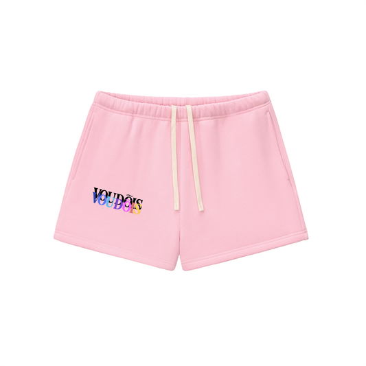 Voudõis Essential Fleece Drawstring Sweatshorts - “Love Blooms”