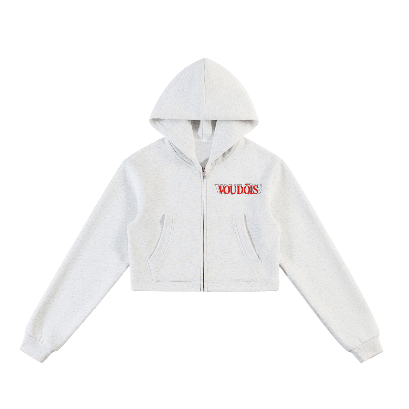 Voudõis Ivy and Harley Essential Cropped Zip Up Hoodie