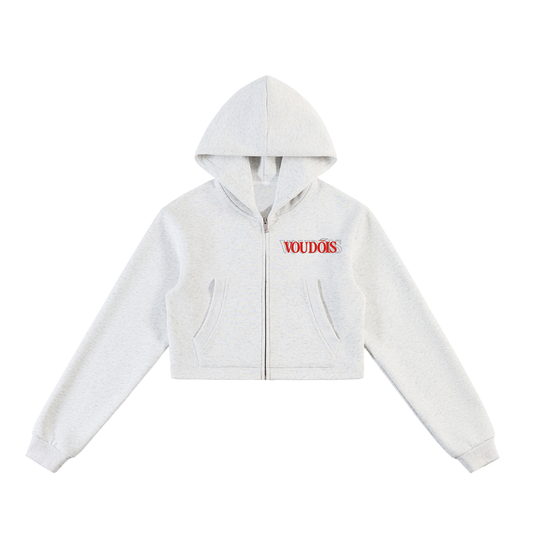Voudõis Ivy and Harley Essential Cropped Zip Up Hoodie