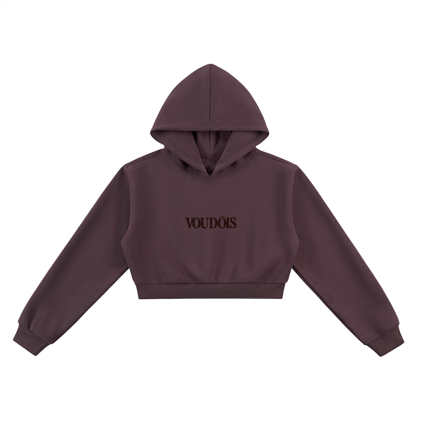 Voudõis Bears and Buttons Essential Cropped Hoodie