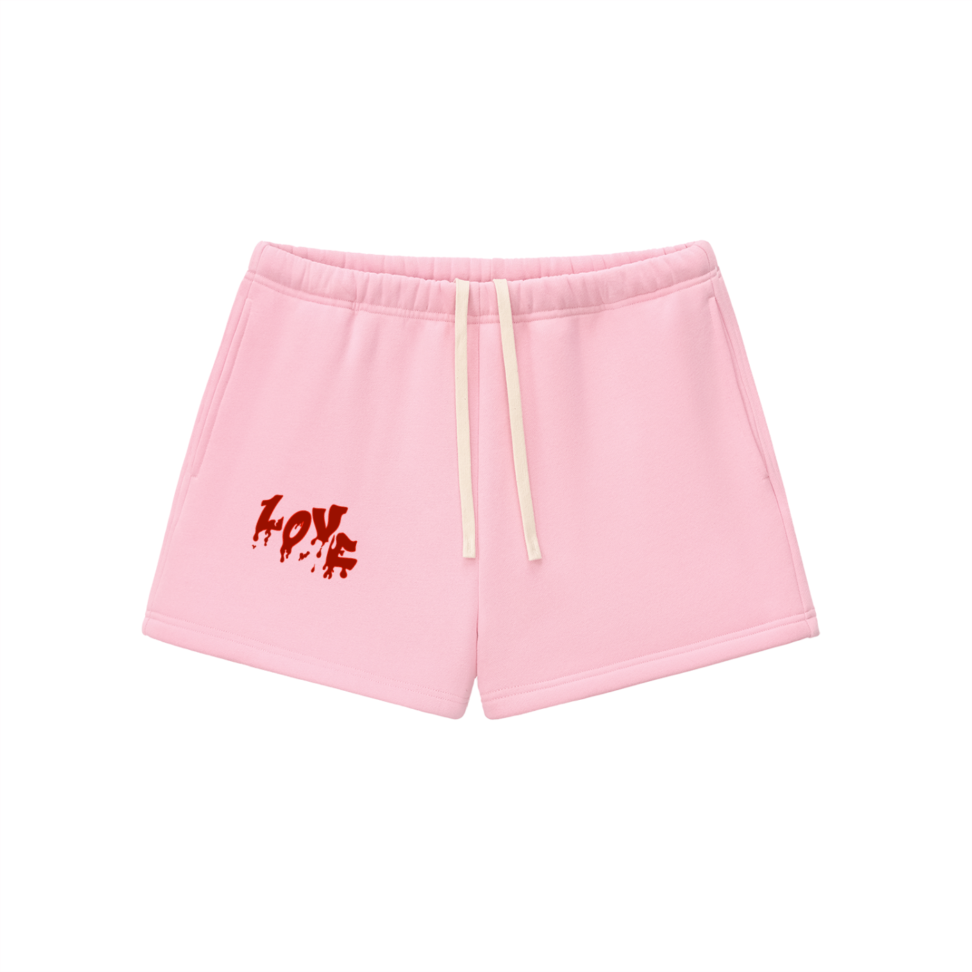 “Bleeding Love” Essential Fleece Drawstring Sweatshorts