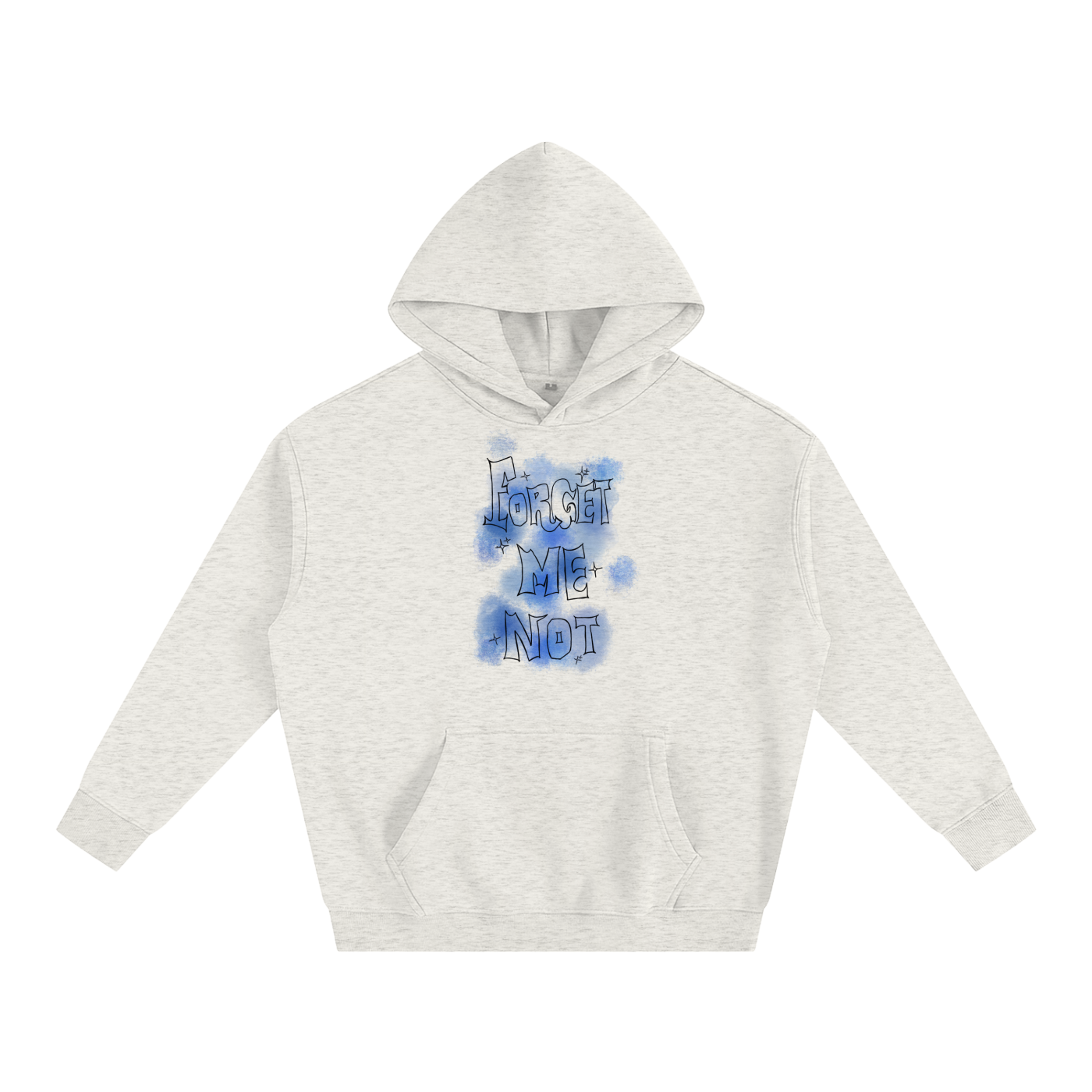 FORGET ME NOT Oversized Fleece Sweatshirt