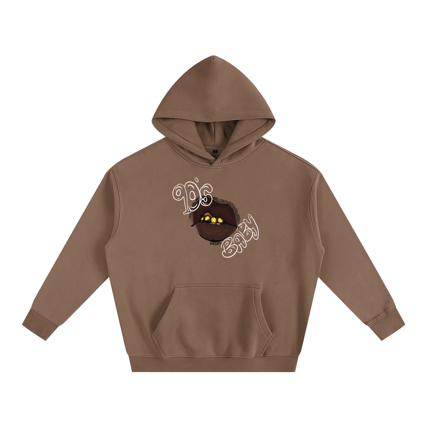 Male 90s Baby Oversized Fleece Hoodie